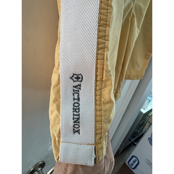 VICTORINOX Gold Swim Trunks Sz L Pockets Beach Vacation Cruise Surfing - Picture 3 of 10